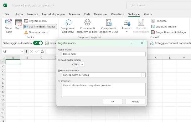 registrazione macro