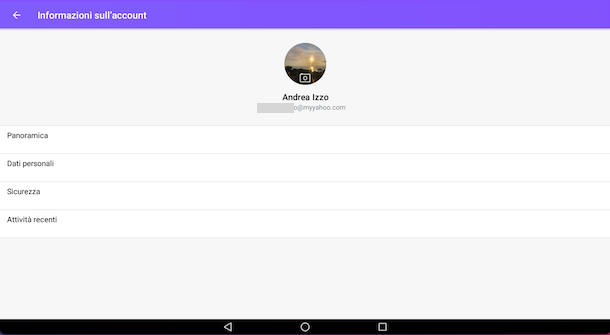 Yahoo Mail su Android