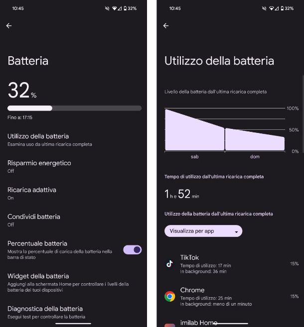 Gestire la batteria su Android