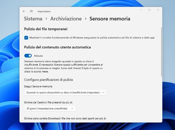 Come liberare spazio su PC Windows 11