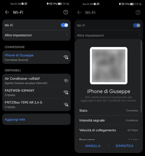 Come recuperare password WiFi salvate su Huawei