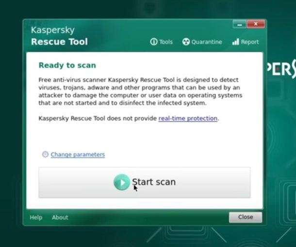 kaspersky rescue tool