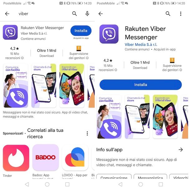 App Viber per Android