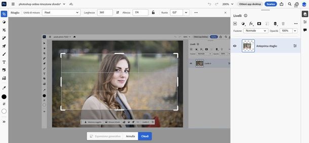 ritaglio photoshop online