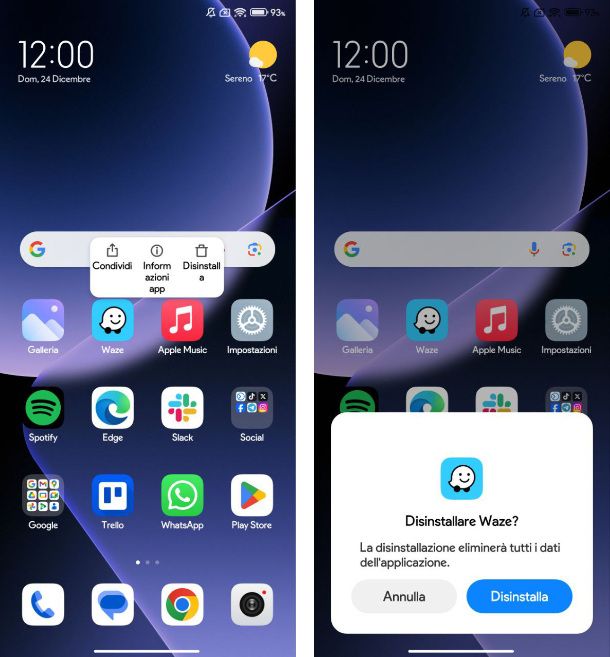 Come disinstallare app su Xiaomi