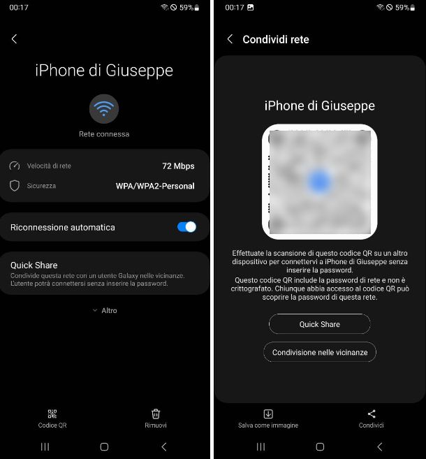 Come recuperare password WiFi salvate su Samsung