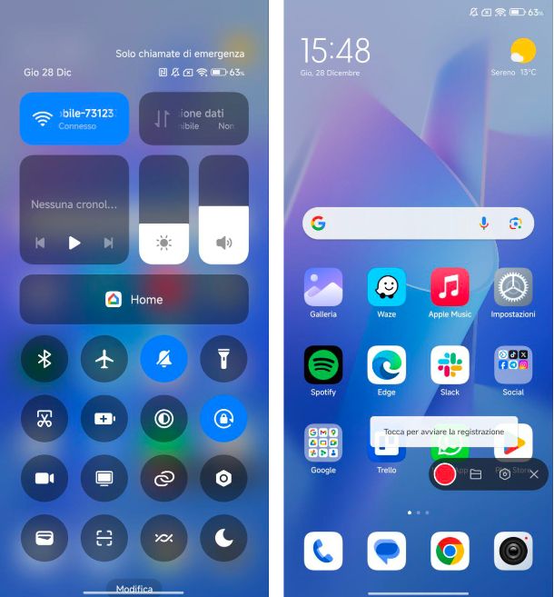 Come registrare lo schermo del telefono Xiaomi