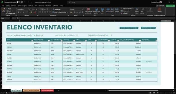 Excel per Windows