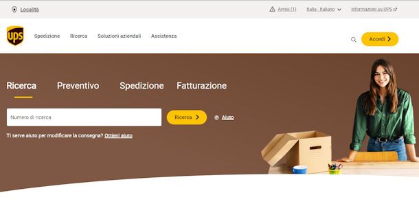 Rintracciare una spedizione UPS da PC