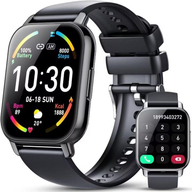 Smartwatch Uomo Donna Chiamate, 1.8 Alexa Integrato, Orologio Fitness  Tracker