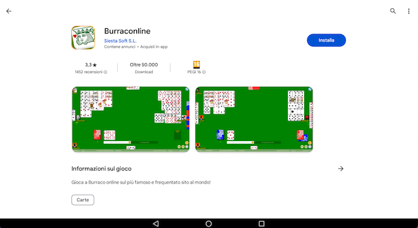 Burraconline su Android