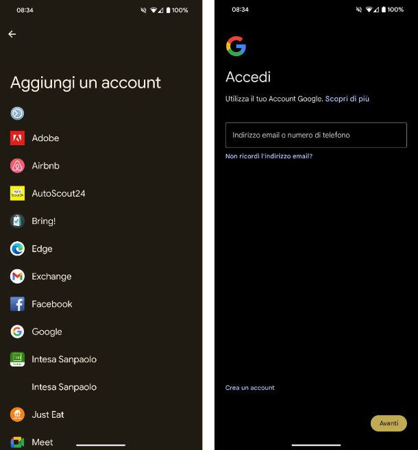 Come aggiungere nuovo account Google Play