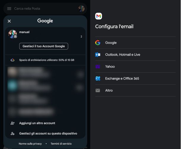 configurazione PEC su app Gmail