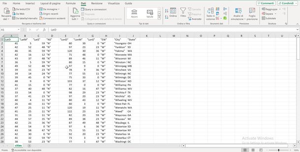 Microsoft Excel CSV