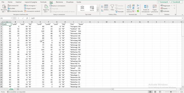 Microsoft Excel CSV