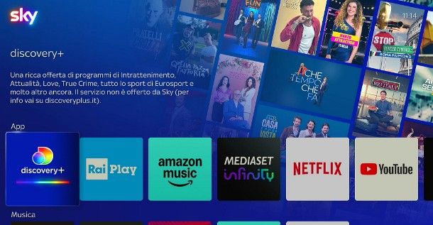 Come scaricare app su TV Sky Glass