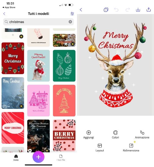 creare cartoline di Natale con Adobe Express