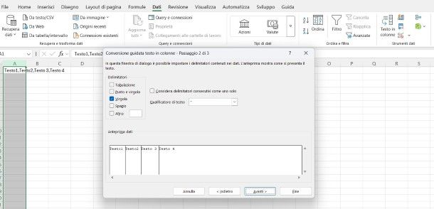  come trasformare un file csv in tabella excel 