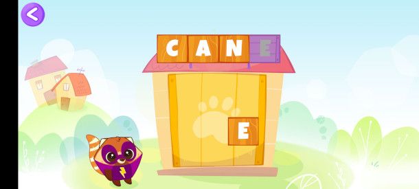 schermata app ABC gioco alfabeto per bambini