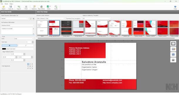 Interfaccia Software CardWorks Business