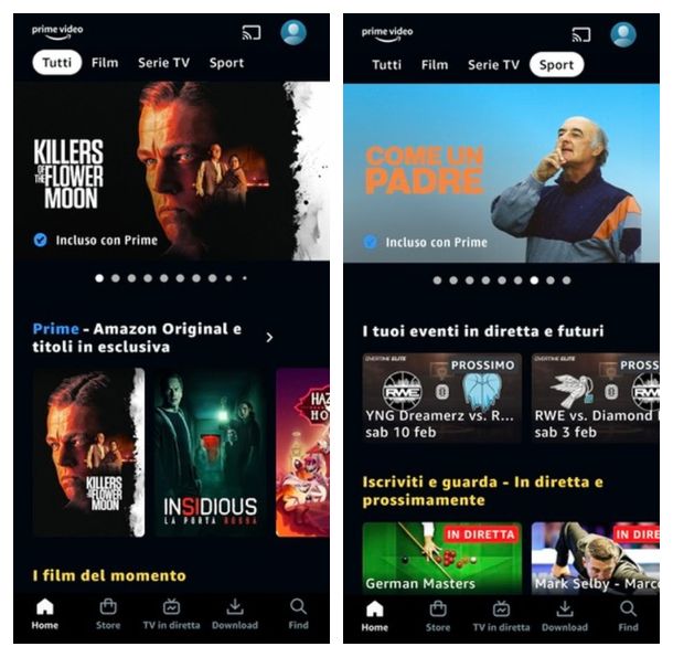 Amazon Prime Video app