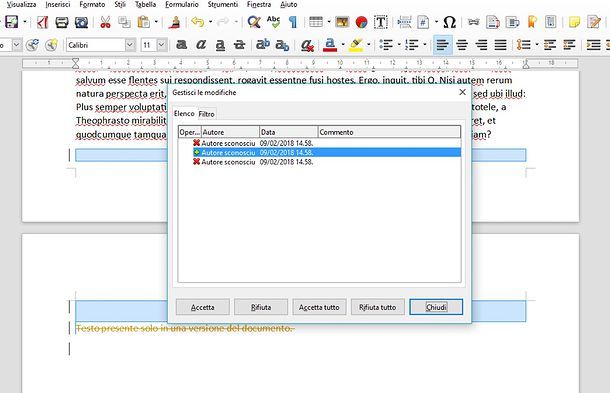 libre office writer revisiona