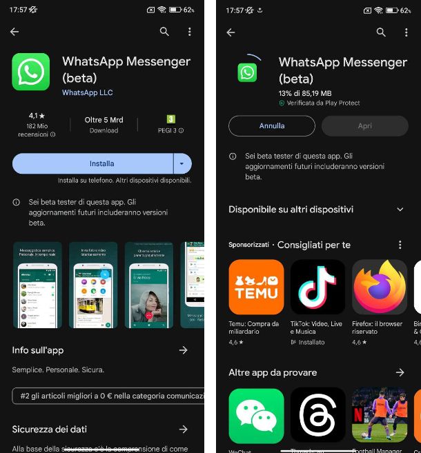 Come installare WhatsApp sul cellulare Android