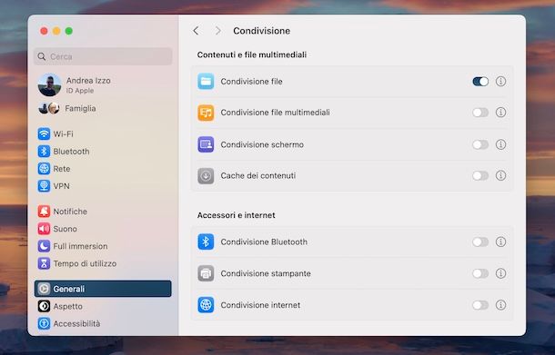 Condividere cartella Mac