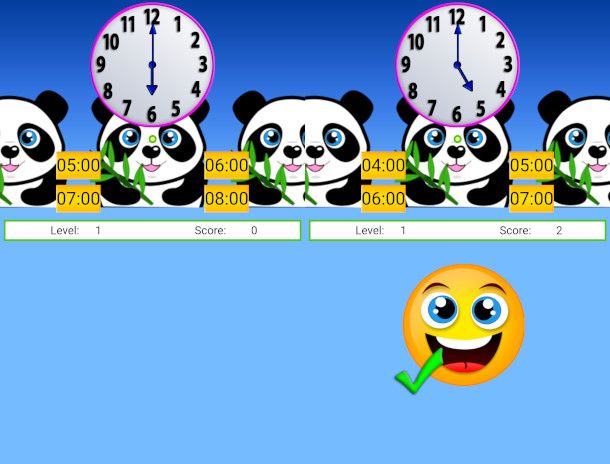 schermate app Gioco di orologio per bambini