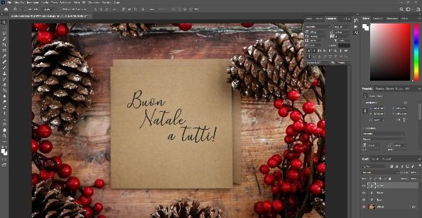 creare cartoline di Natale con Photoshop