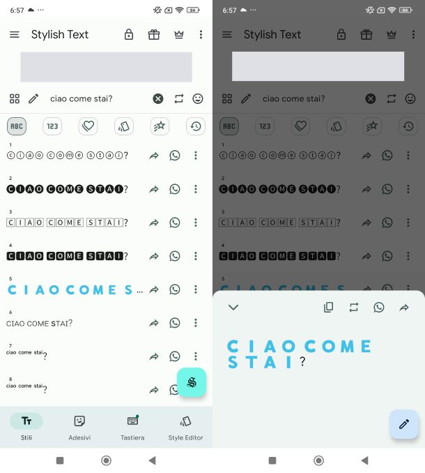 Stylish Text app