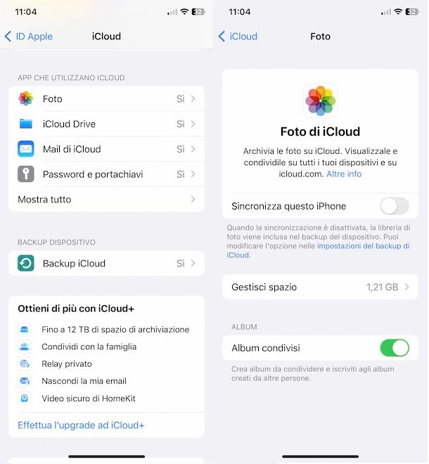 iCloud Foto su iPhone