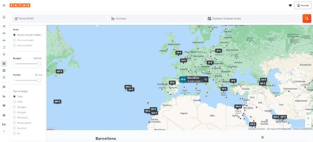 ricerca voli senza data sito Kayak