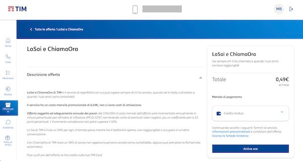Attivare LoSai di TIM da computer