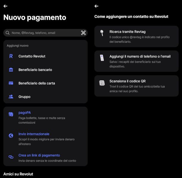 opzioni di trasferimento fondi app Revolut