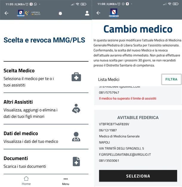 App per medico di base Campania