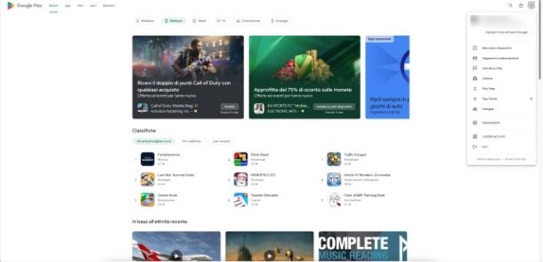 Come uscire da Google Play dal PC