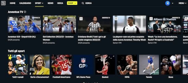 Juventus TV su DAZN