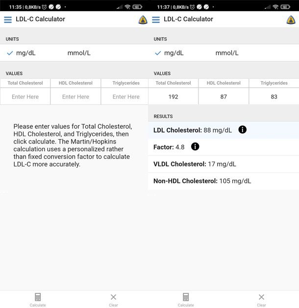 LDL Cholesterol Calculator