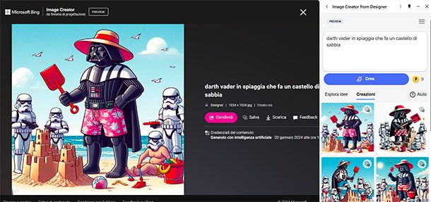 Come utilizzare Bing Image Creator con Microsoft Edge
