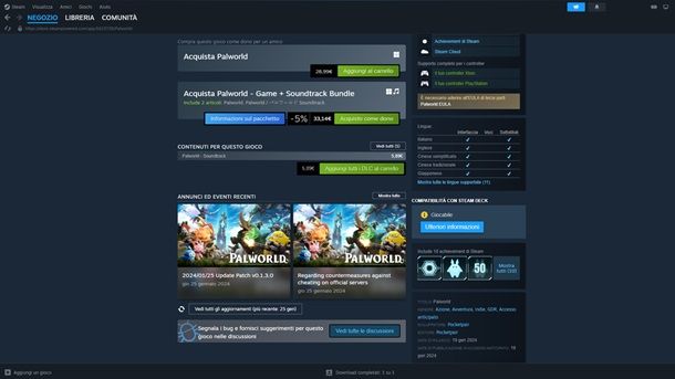 Come acquistare Palworld su Steam