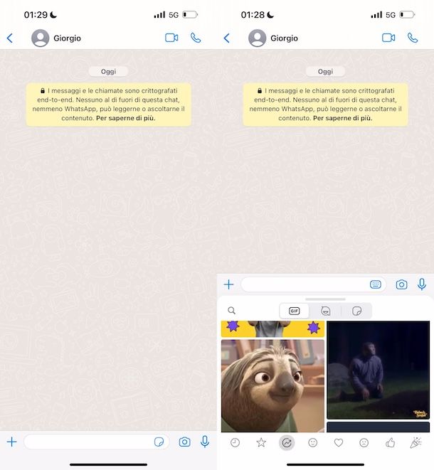 GIF su WhatsApp su iPhone