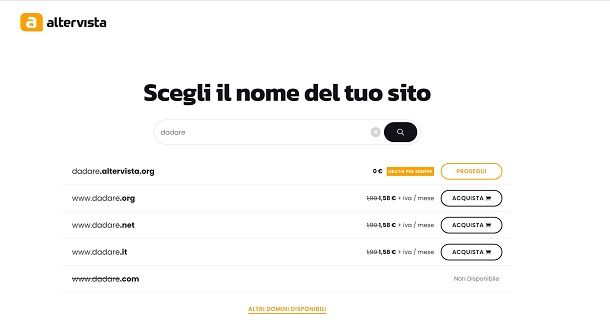 altervista dominio