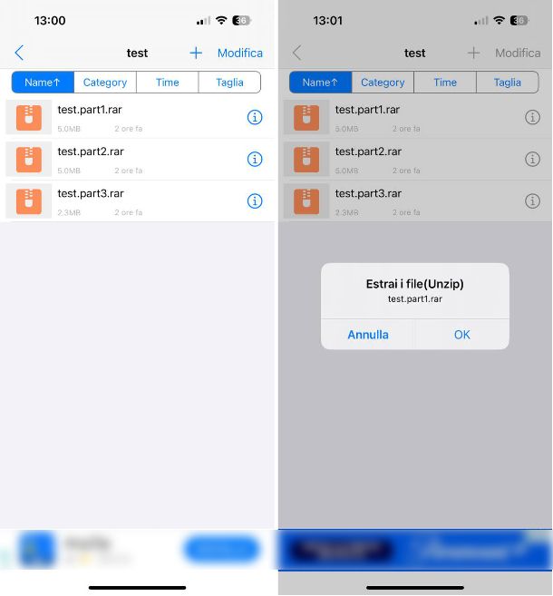 Come estrarre file RAR multipli su iPhone