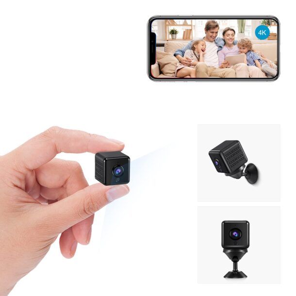Spy Cam Telecamera Microcamera Spia Nascosta WiFi 1080P HD Senza Fili Mini  Portatile di Sorveglianza con Visione Notturna Sensore di Movimento y