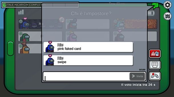 Chat libera funzionante Among Us