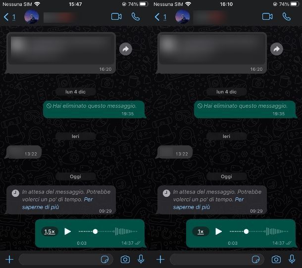Come rallentare i messaggi vocali su WhatsApp per iPhone