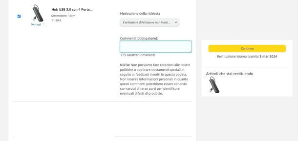 richiesta assistenza certificata Amazon