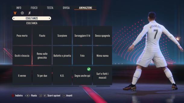 Come creare Cristiano Ronaldo su FIFA esultanza