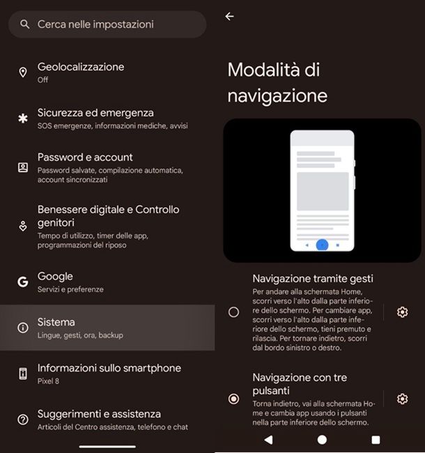 Come impostare i 3 tasti su Android